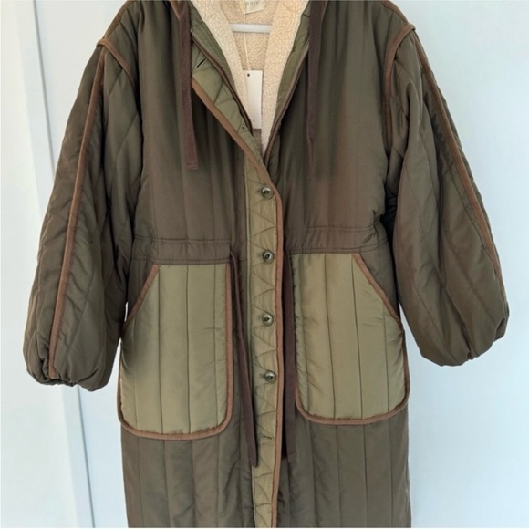 NWT Doen Coat, Dell long coat in Olive Grove, size XS. - Picture 10 of 11